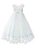 Petite Adele Girls Multi Colors Floral Embroidered Special Occasion Dress 2-16 - SophiasStyle.com